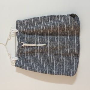 Kenzie sz S navy/white heather striped skirt